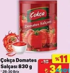 ÇOKÇA DOMATES SALÇASI 830 G ÇOKÇA DOMATES SALÇASI 830 G